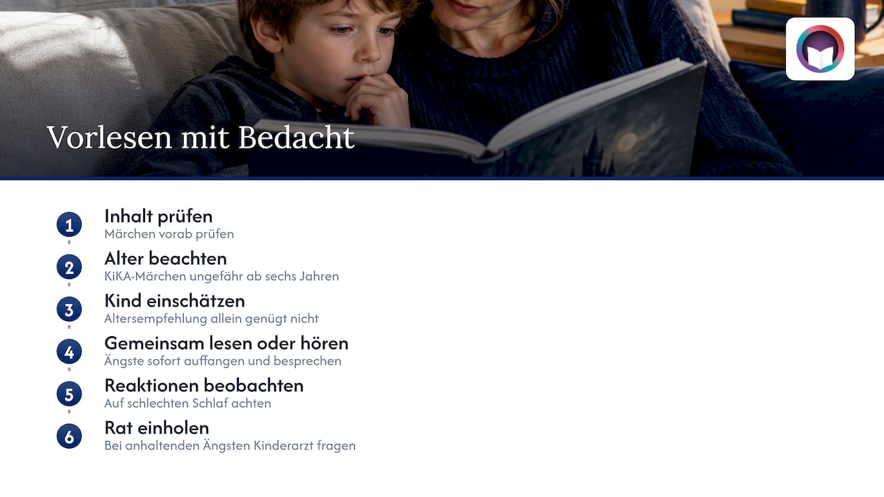Eltern prüfen Märchen und begleiten gemeinsames Hören