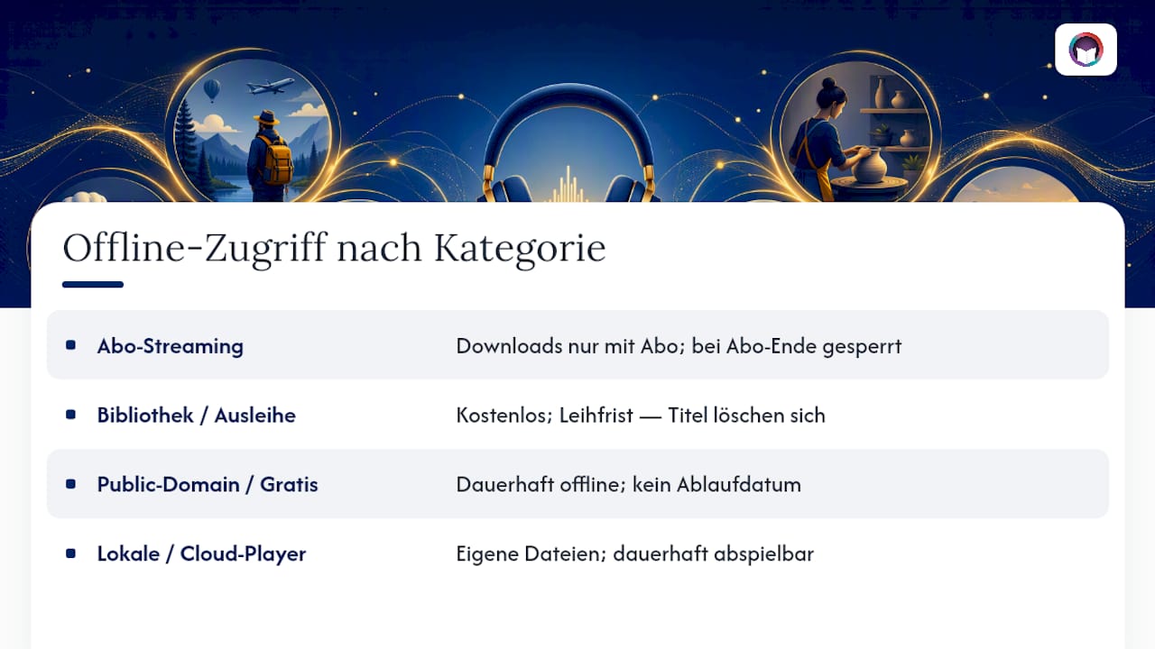 Welche Dienste erlauben dir das Offline-Hören? — overview diagram