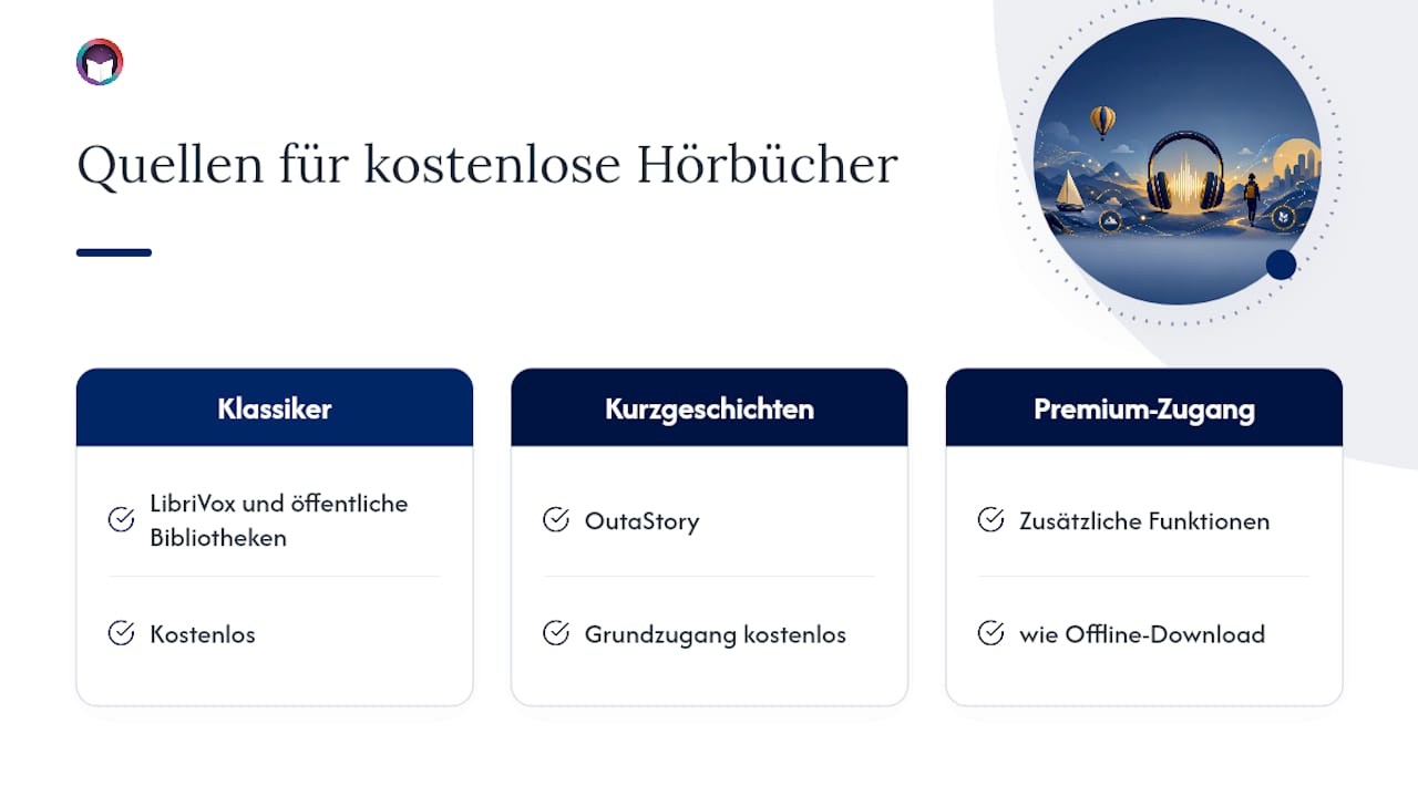 Wo kann ich kostenlos Englisch mit Hörbüchern lernen? — overview diagram