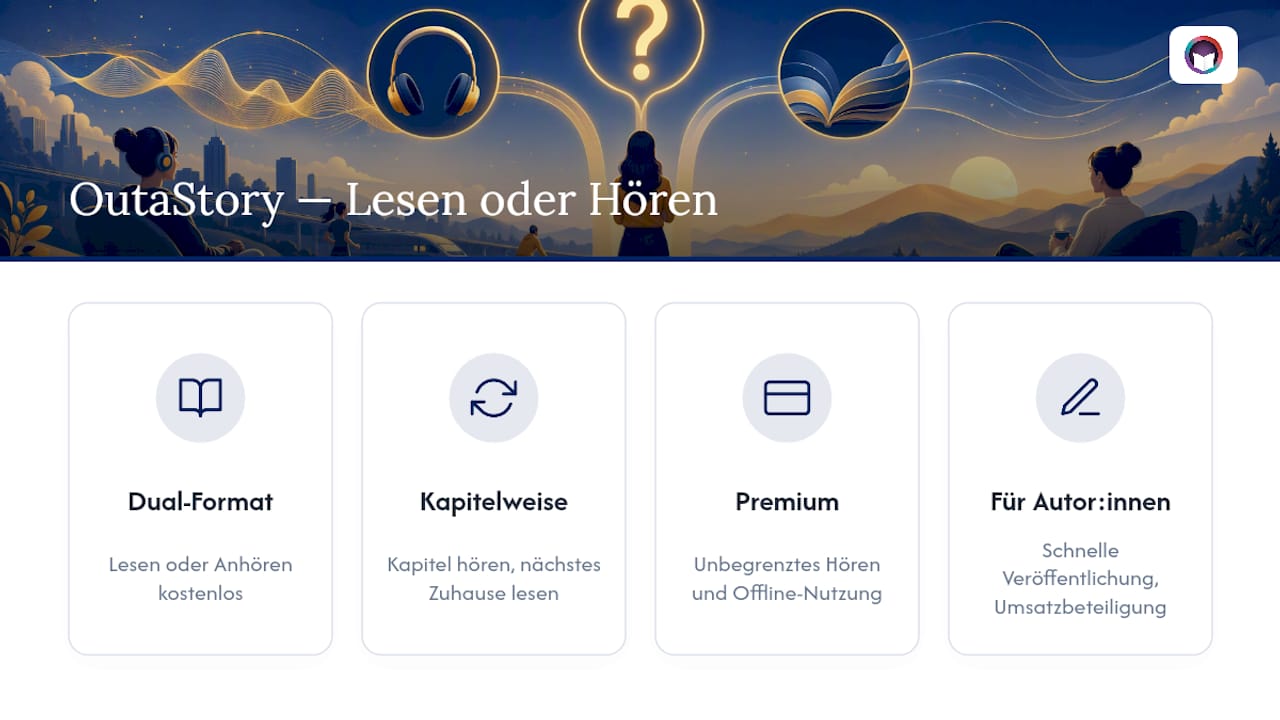 OutaStory: Lesen oder hören, ganz wie Sie wollen — overview diagram