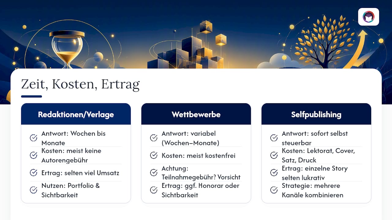 Wie viel Zeit und Geld sollten Sie einplanen? — overview diagram