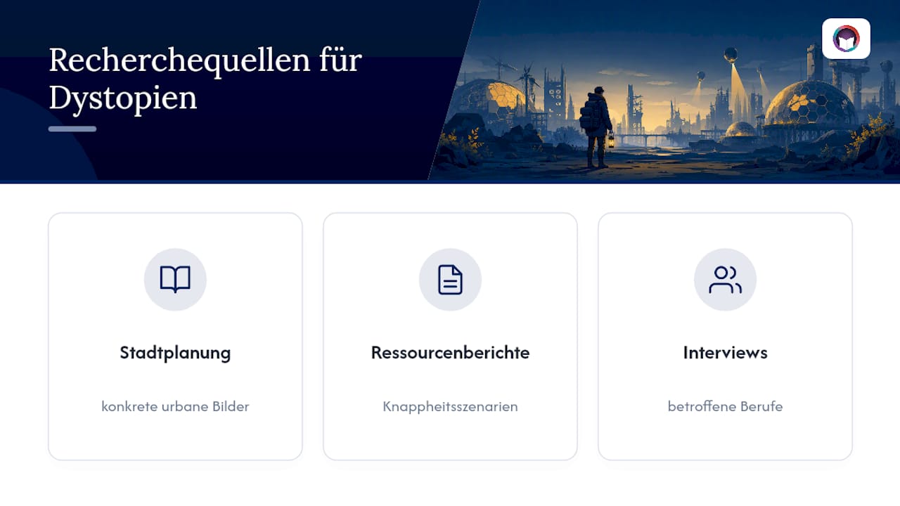 Drei Recherchequellen zu dystopischen Welten