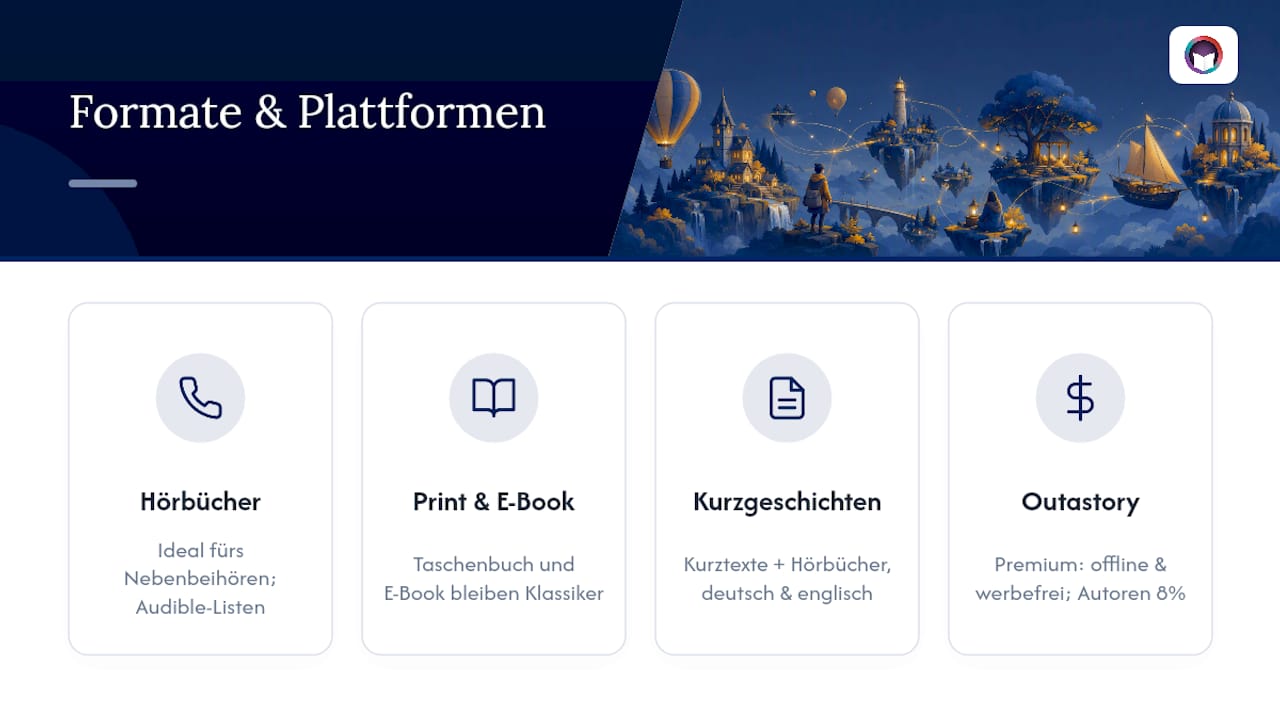 Wo findet man cozy Fantasy zum Lesen und Hören? — overview diagram