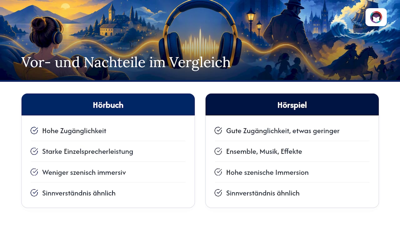 Vor- und Nachteile: Rezeption, Lernwirkung und Immersion — overview diagram