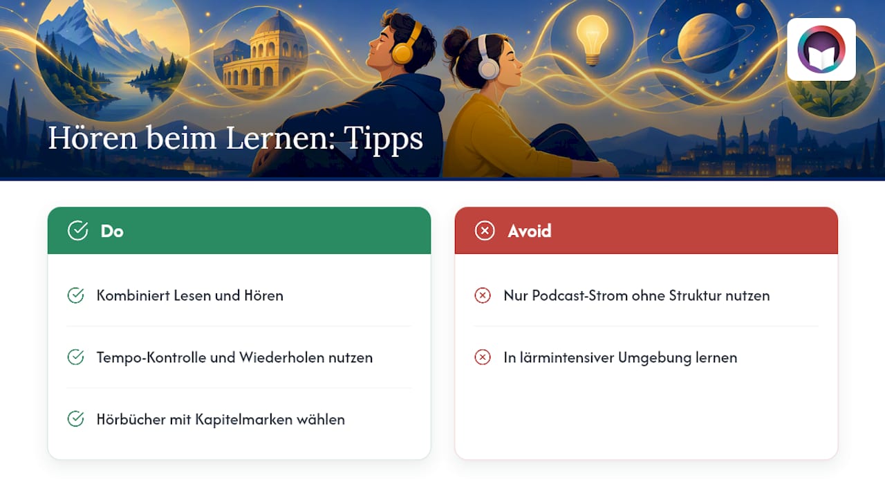 Was Hören fürs Lernen wirklich bringt — overview diagram