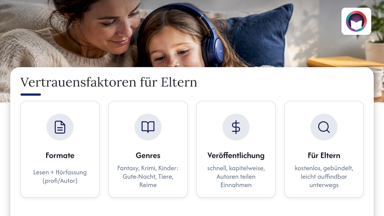 Warum Eltern unseren Geschichten unterwegs vertrauen können — overview diagram