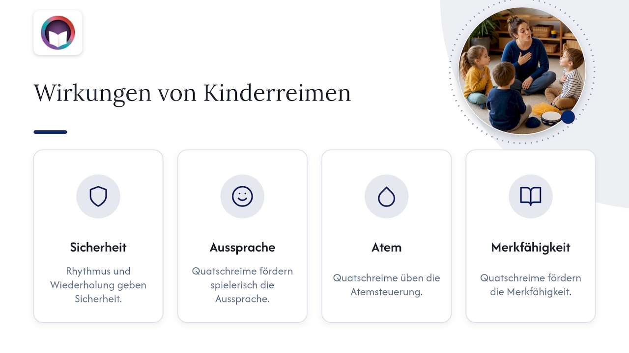 Vier Wirkungen von Rhythmus und Quatschreimen