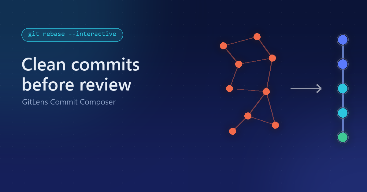 Einen unaufgeräumten C#-Feature-Branch mit dem GitLens Commit Composer aufräumen thumbnail