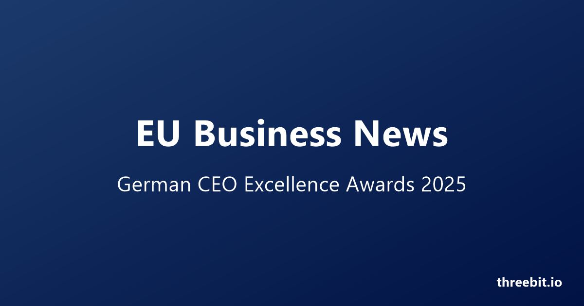 EU Business News kürt Thimo Buchheister zum Gewinner der German CEO Excellence Awards 2025 cover image